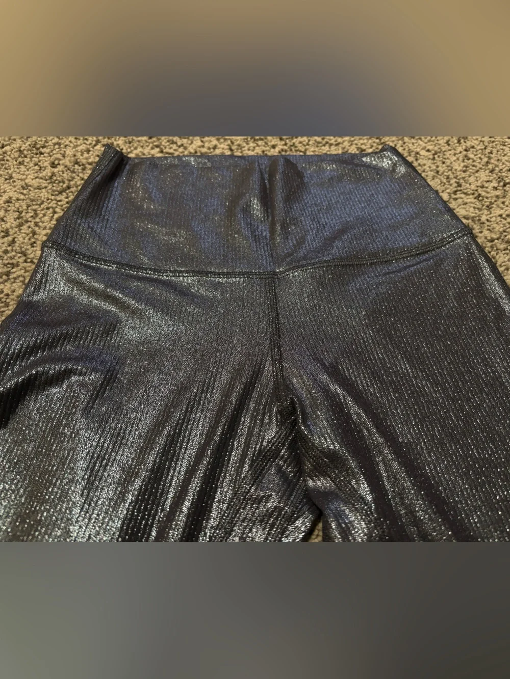lululemon athletica Metallic Black High-Rise Leggings